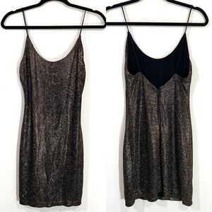 Alice + Olivia Mini Dress Gold 4